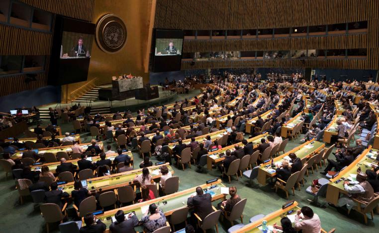 General view of the UN General Assembly