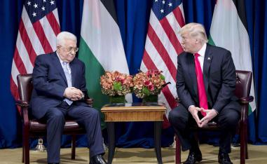 الرئيس الفلسطيني محمود عباس ابو مازن والرئيس الاميركي دونالد ترامب
