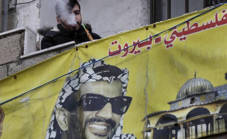 فلسطيني في مخيم برج البراجنة في بيروت