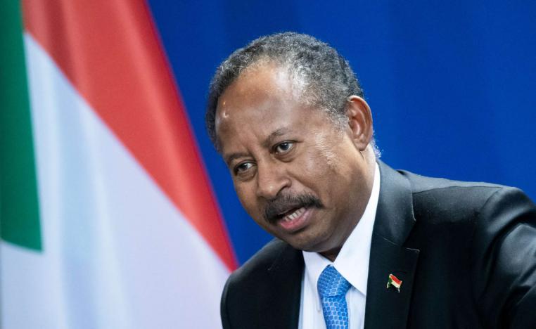 رئيس الوزراء السوداني عبدالله حمدوك في مؤتمر صحفي في برلين