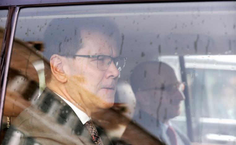 Members of IMF experts are seen leaving after meeting with Lebanese Prime Minister Hassan Diab