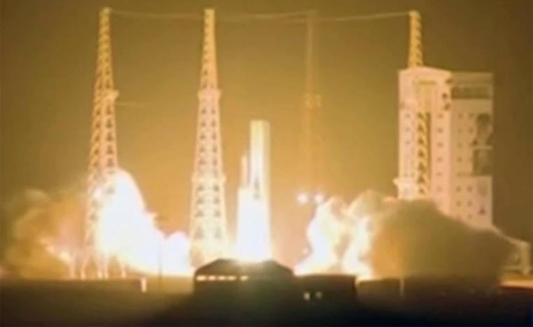 Iranian rocket carrying a satellite is launched from Imam Khomeini Spaceport in Iran’s Semnan province