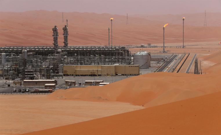 General view of the Natural Gas Liquids (NGL) facility in Saudi Aramco's Shaybah oilfield at the Empty Quarter in Saudi Arabia