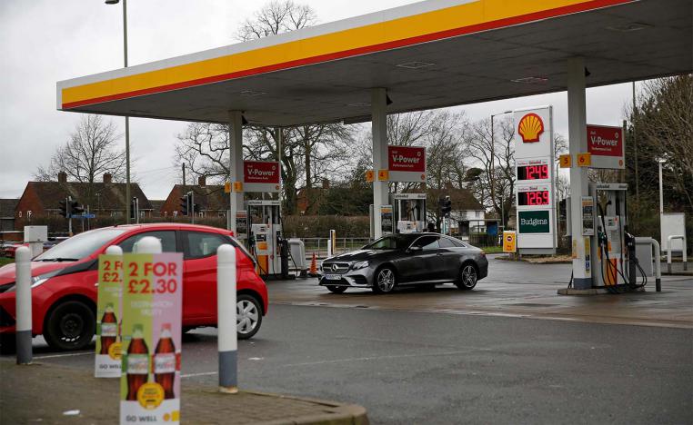 Shell petrol station is pictured in Farnborough