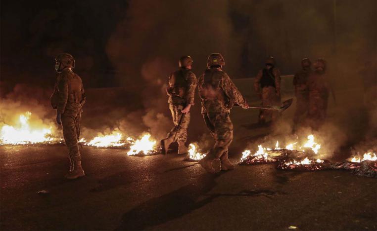 Burning tyres