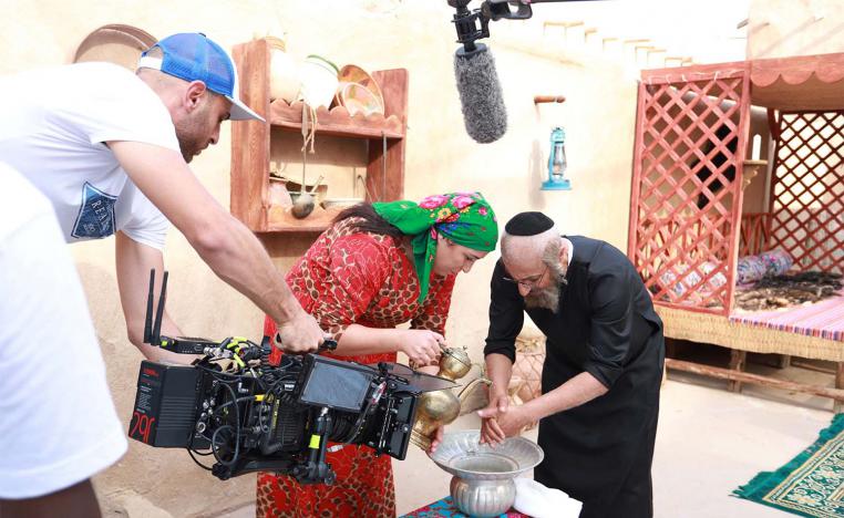 Shooting set during filming of MBC's ramadan Arabic series "Umm Haroun" in Dubai