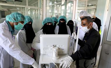 Intensive care ward of a hospital in Sanaa