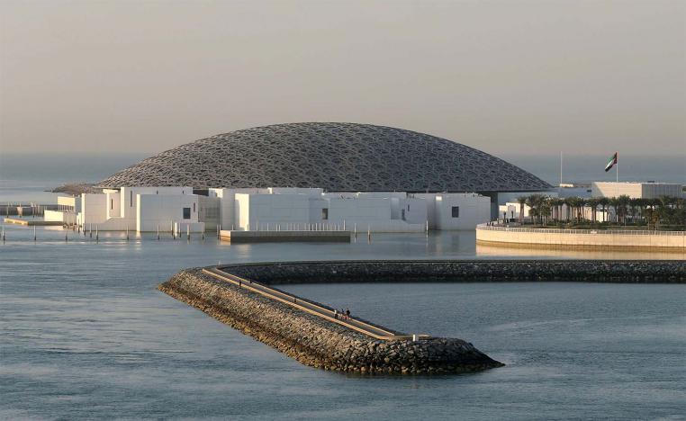 General view of The Louvre Abu Dhabi Museum in Abu Dhabi