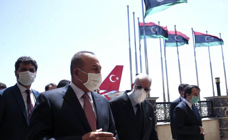 وزير الخارجية التركي مولود جاويش أوغلو في زيارة لطرابلس