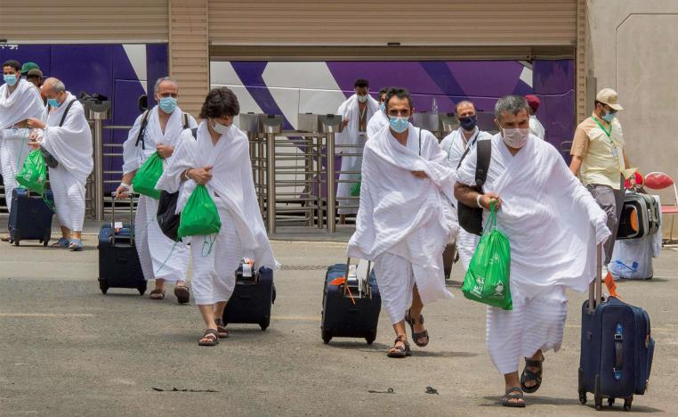 صورة قدمتها وكالة الأنباء السعودية عن وصول الحجاج إلى جبل عرفات