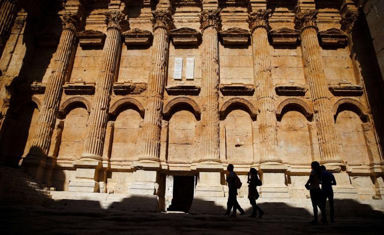 معبد باخوس في القلعة الرومانية الواقعة في شرق لبنان