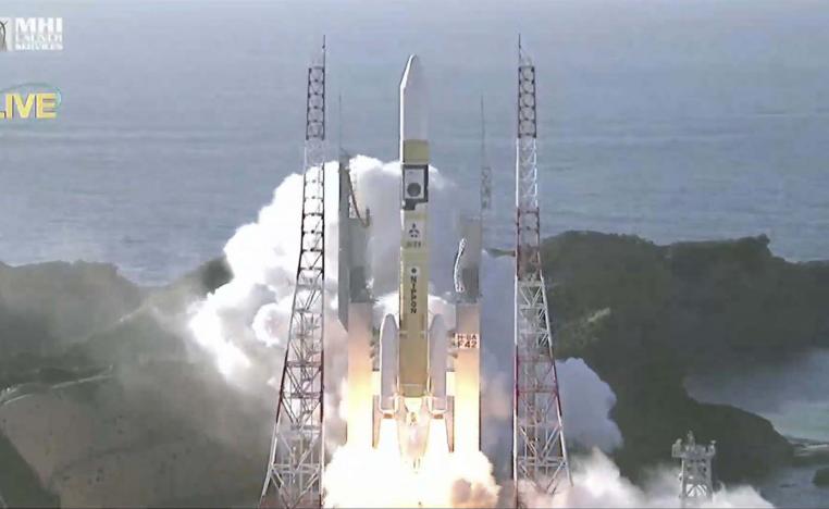 H-IIA rocket with United Arab Emirates' Mars orbiter Hope lifts off from Tanegashima Space Center in Minamitane