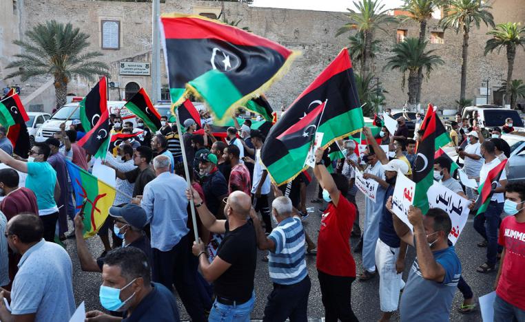 تظاهرات في طرابلس ضد حكومة الوفاق