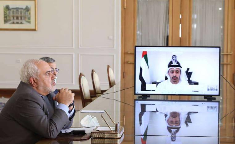 لقاء بالفيديو بين الشيخ عبدالله بن زايد آل نهيان وظريف