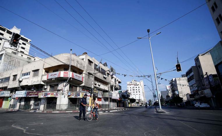 Gaza's streets are largely deserted due to the lockdown