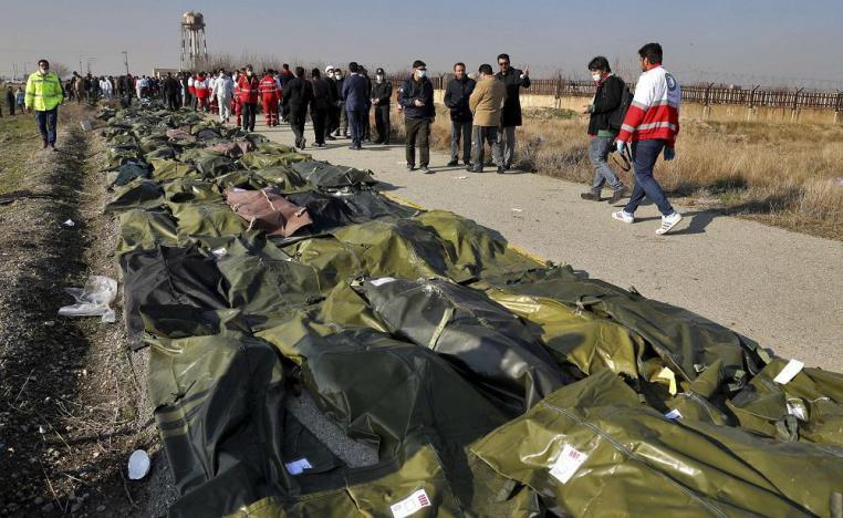ضحايا الطائرة الاوكرانية المنكوبة