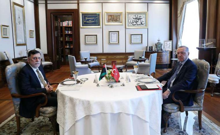 اردوغان يلتقي السراج