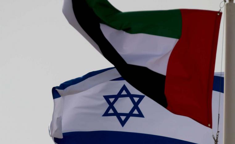 UAE and Israeli flags