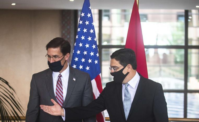 وزير الخارجية المغربي ناصر بوريطة ووزير الدفاع الأميركي مارك إسبر