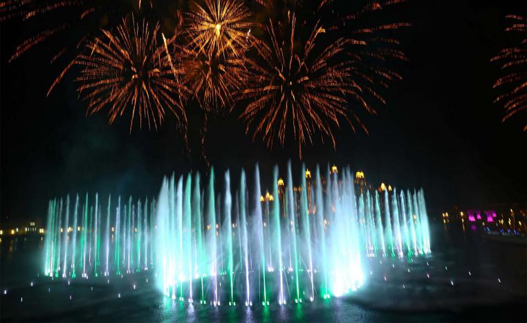 Palm Fountain features 128 super shooters reaching up to 105 metres in height
