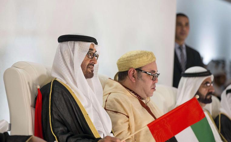ملك المغرب محمد السادس وولي عهد ابوظبي الشيخ محمد بن زايد ال نهيان