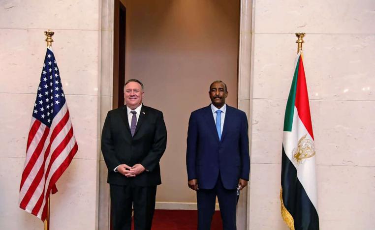 لقاء بين رئيس مجلس السيادة الانتقالي عبدالفتاح البرهان وبومبيو