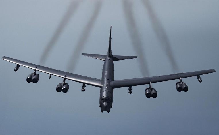 The US flew strategic bombers over the Persian Gulf for the second time this month