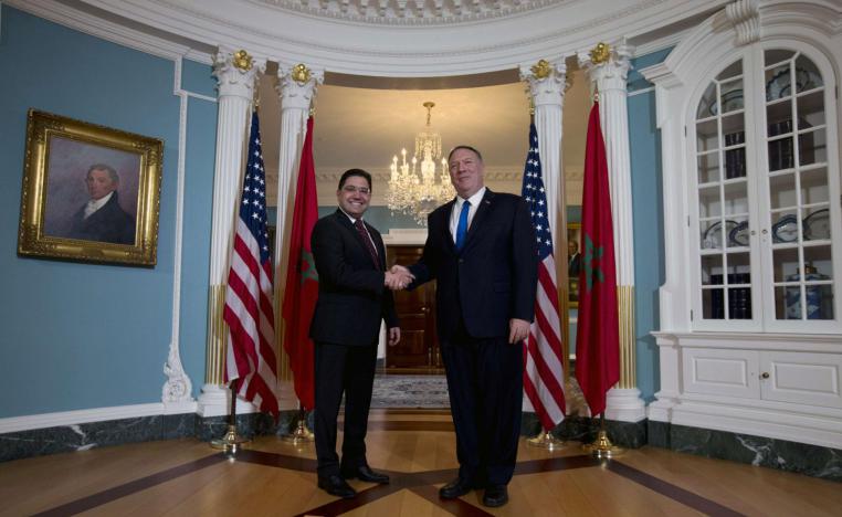 وزير الخارجية الاميركي مايك بومبيو ونظيره المغربي ناصر بوريطة