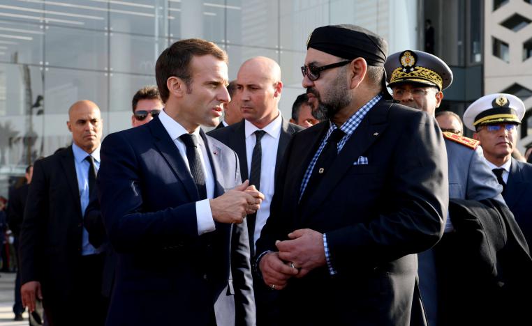 لقاء سابق بين العاهل المغربي الملك محمد السادس والرئيس الفرنسي في الرباط