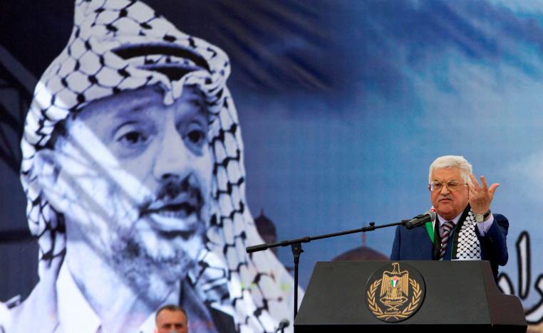 الرئيس الفلسطيني محمود عباس يلقي كلمة في ذكرى تأبين الزعيم الراحل ياسر عرفات