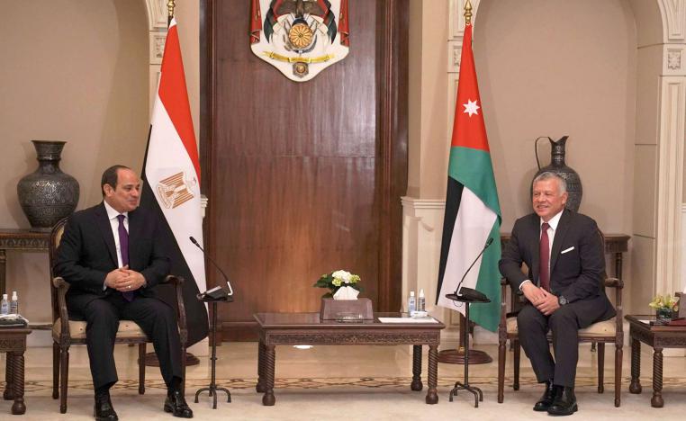 الرئيس المصري عبدالفتاح السيسي والعاهل الاردني عبدالله الثاني