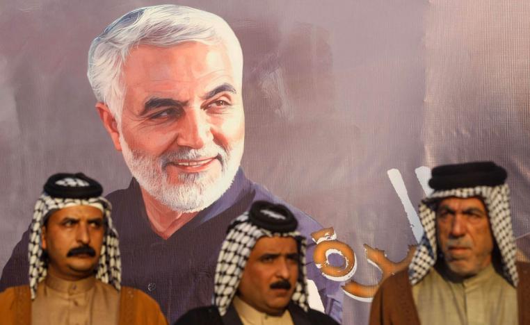 عراقيون يشاركون بحفل تأبين للجنرال الإيراني قاسم سليماني في بغداد