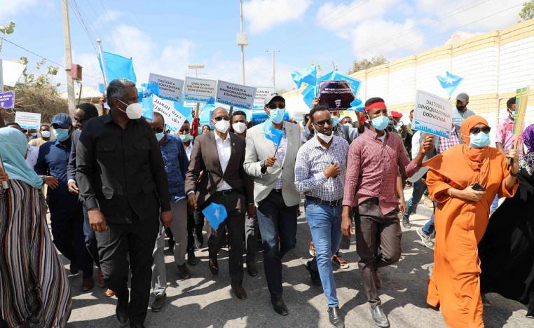 مسيرة للمعارضة الصومالية