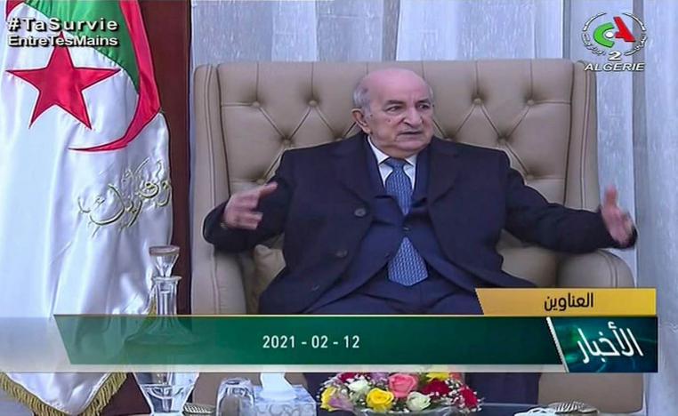 الرئيس الجزائري عبدالمجيد تبون لدى عودته من رحلة علاج في المانيا