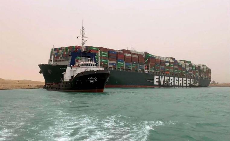 MV Ever Given lodged sideways, impeding all traffic across the waterway of Egypt's Suez Canal