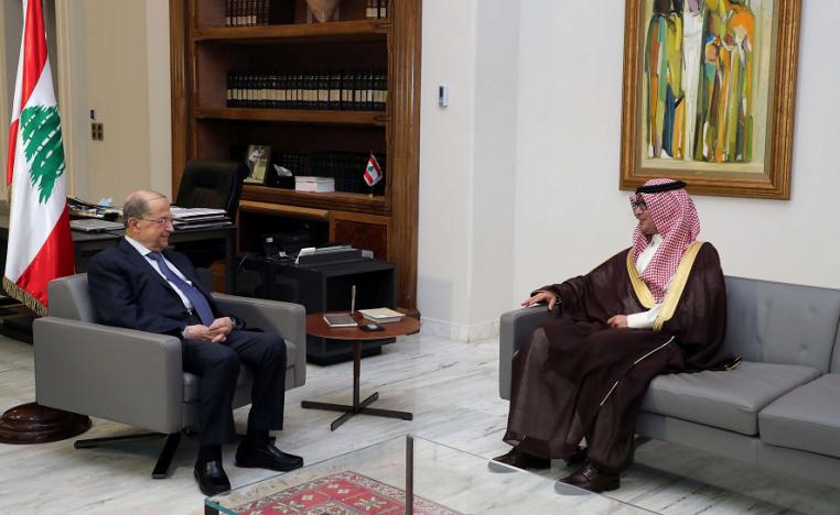 أول لقاء بين السفير السعودي وليد البخاري والرئيس اللبناني ميشال عون منذ 2019