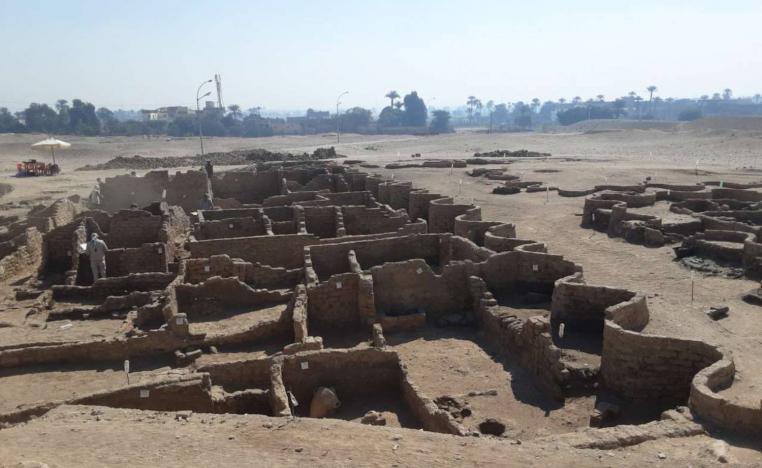 Part of the 'Lost Golden City' in Luxor, Egypt