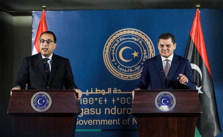 Madbouly (L) is the most senior Egyptian official to visit Libya since the oil-rich country plunged into chaos in 2011