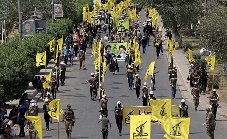 استعراض للحشد الشعبي وسط بغداد