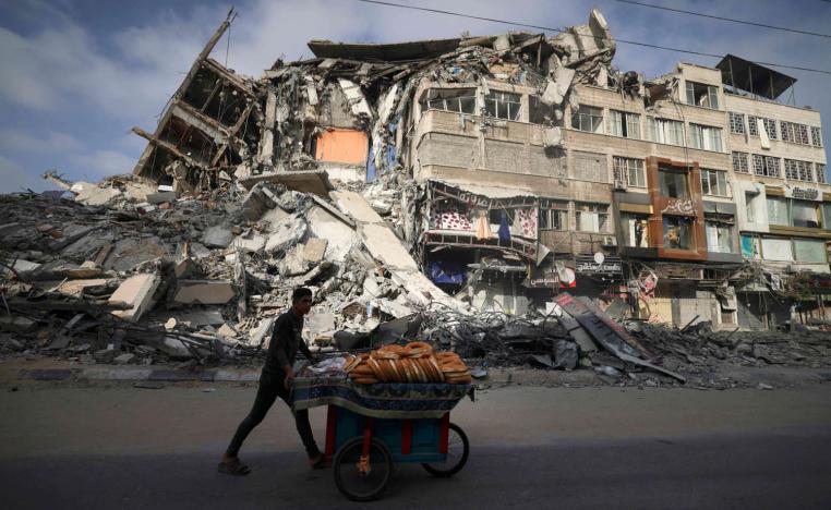 دمار في ابنية بعد قصف اسرائيلي في غزة