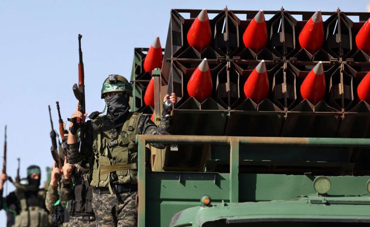 كتائب القسام تستعرض صواريخها في غزة