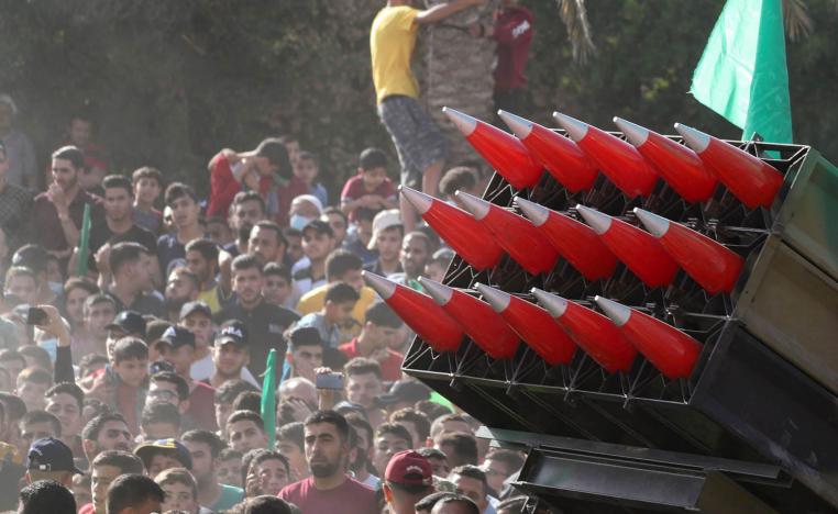 استعراض لصواريخ حماس في غزة