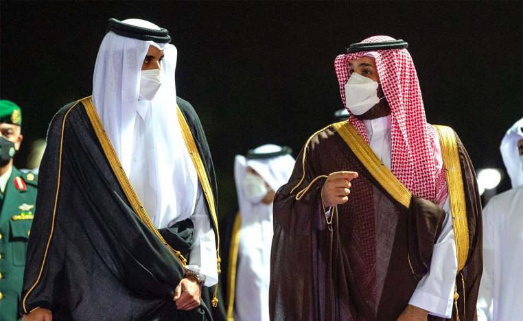 Qatar's emir was last in Saudi Arabia for a high-level Gulf Arab summit that took place in January 