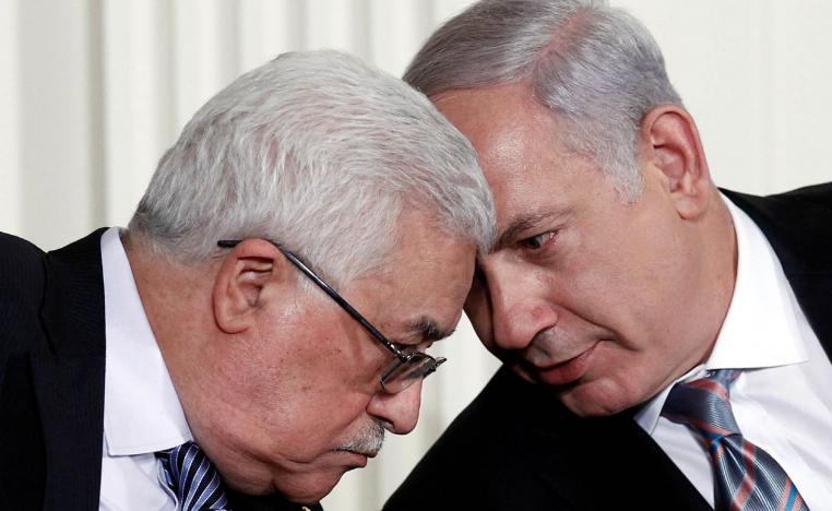 الرئيس الفلسطيني محمود عباس ورئيس الوزراء الإسرائيلي المقال بنيامين نتانياهو