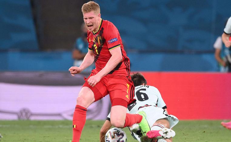 دي بروين يخرج في وقت مبكر من الشوط الثاني امام البرتغال