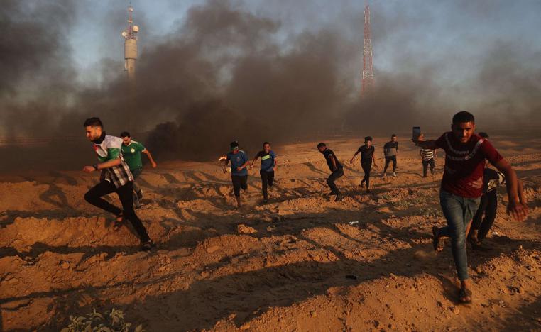 مناوشات بين الفلسطينيين والجيش الإسرئيلي في غزة