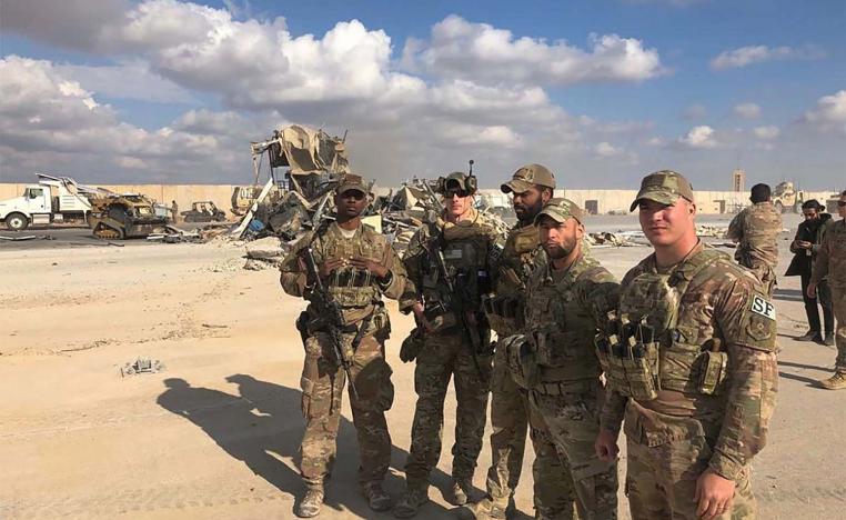 Two people were slightly wounded in the rocket attack on the Ain al-Asad air base in western Iraq