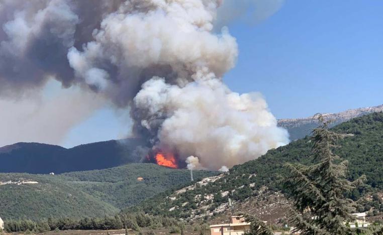 The fire spread over the distance of 7 kilometers and was 2 kilometers wide