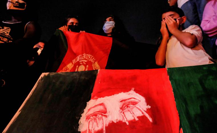 أفغان يتظاهرون في كاليفورنيا ضد حكم طالبان