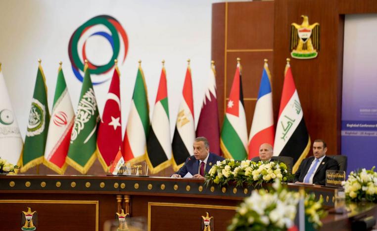 رئيس الوزراء العراقي مصطفى الكاظمي في قمة بغداد